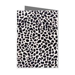 Zebra Skin, Vector Textures, White Black Background Mini Greeting Cards (pkg Of 8)