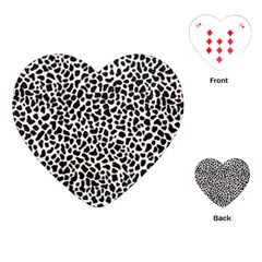 Zebra Skin, Vector Textures, White Black Background Playing Cards Single Design (heart)