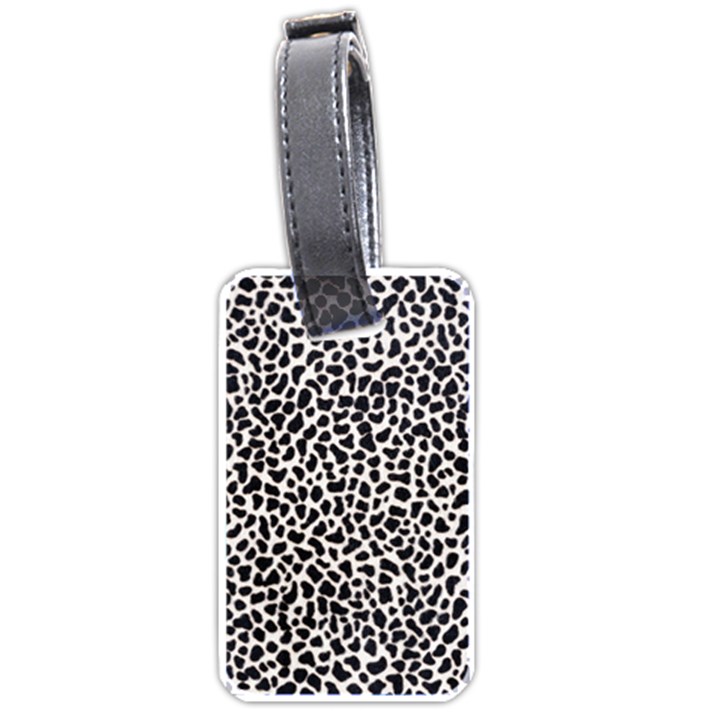 Zebra Skin, Vector Textures, White Black Background Luggage Tag (one side)