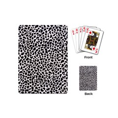 Zebra Skin, Vector Textures, White Black Background Playing Cards Single Design (mini)