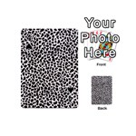 Zebra Skin, Vector Textures, White Black Background Playing Cards 54 Designs (Mini) Front - Spade4