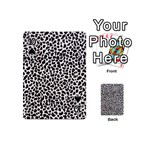 Zebra Skin, Vector Textures, White Black Background Playing Cards 54 Designs (Mini) Front - Spade10