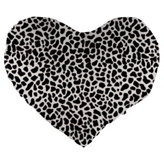 Zebra Skin, Vector Textures, White Black Background Large 19  Premium Flano Heart Shape Cushions by kyorashop23