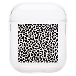 Zebra Skin, Vector Textures, White Black Background Soft TPU AirPods 1/2 Case Front