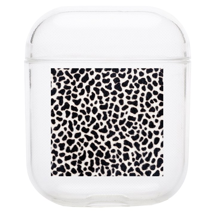 Zebra Skin, Vector Textures, White Black Background Soft TPU AirPods 1/2 Case