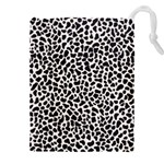 Zebra Skin, Vector Textures, White Black Background Drawstring Pouch (5XL) Front