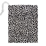 Zebra Skin, Vector Textures, White Black Background Drawstring Pouch (5XL) Back