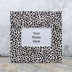 Zebra Skin, Vector Textures, White Black Background White Box Photo Frame 4  X 6  by kyorashop23