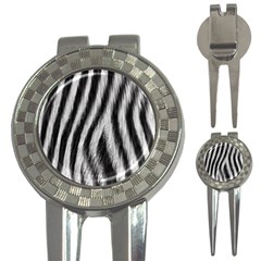 Zebra Texture, Zebra Wool, White Black Background 3-in-1 Golf Divots by kyorashop23