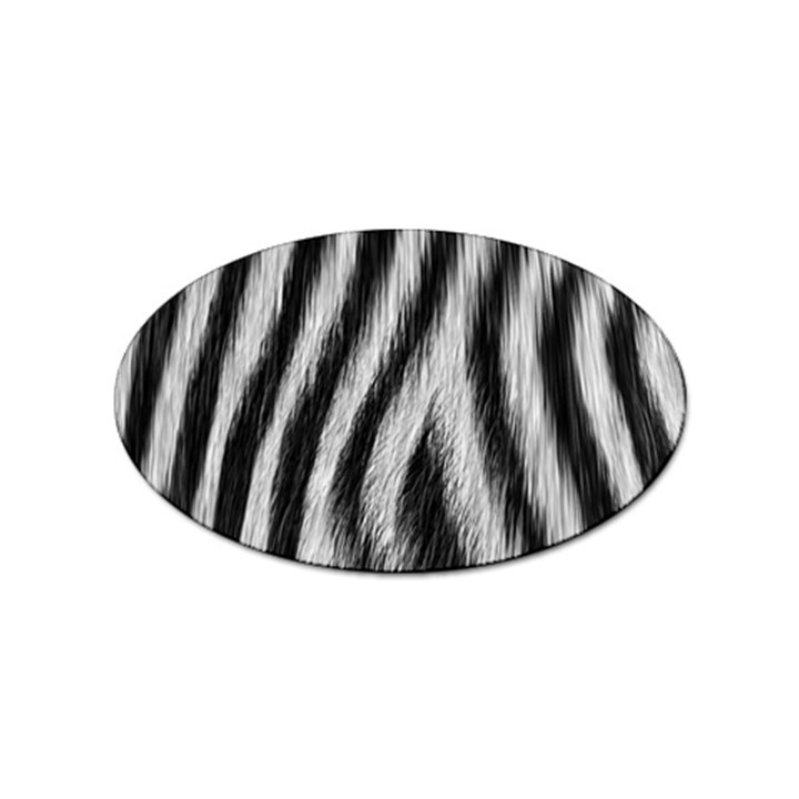 Zebra Texture, Zebra Wool, White Black Background Sticker Oval (10 pack)