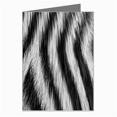 Zebra Texture, Zebra Wool, White Black Background Greeting Card by kyorashop23