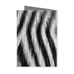 Zebra Texture, Zebra Wool, White Black Background Mini Greeting Cards (pkg Of 8) by kyorashop23