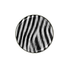 Zebra Texture, Zebra Wool, White Black Background Hat Clip Ball Marker (4 Pack) by kyorashop23