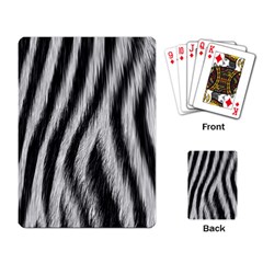 Zebra Texture, Zebra Wool, White Black Background Playing Cards Single Design (rectangle)