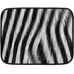 Zebra Texture, Zebra Wool, White Black Background Two Sides Fleece Blanket (mini) by kyorashop23