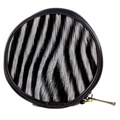 Zebra Texture, Zebra Wool, White Black Background Mini Makeup Bag by kyorashop23