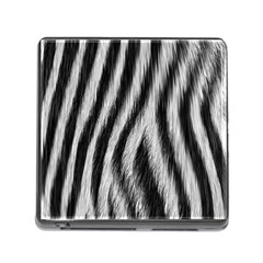 Zebra Texture, Zebra Wool, White Black Background Memory Card Reader (square 5 Slot) by kyorashop23