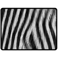 Zebra Texture, Zebra Wool, White Black Background Two Sides Fleece Blanket (large)