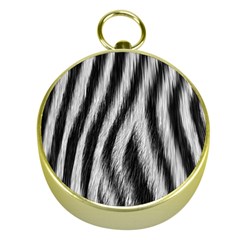 Zebra Texture, Zebra Wool, White Black Background Gold Compasses by kyorashop23