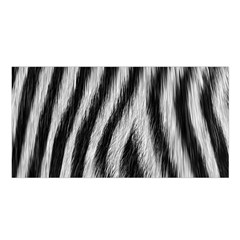 Zebra Texture, Zebra Wool, White Black Background Satin Shawl 45  X 80  by kyorashop23