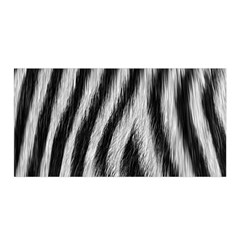 Zebra Texture, Zebra Wool, White Black Background Satin Wrap 35  X 70  by kyorashop23