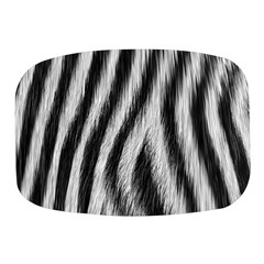 Zebra Texture, Zebra Wool, White Black Background Mini Square Pill Box