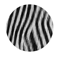 Zebra Texture, Zebra Wool, White Black Background Mini Round Pill Box (pack Of 3) by kyorashop23