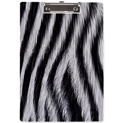 Zebra Texture, Zebra Wool, White Black Background A4 Acrylic Clipboard by kyorashop23