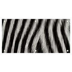 Zebra Texture, Zebra Wool, White Black Background Banner And Sign 6  X 3  by kyorashop23