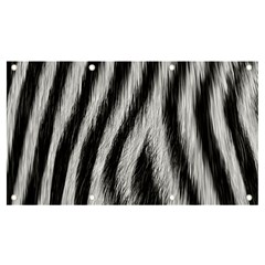 Zebra Texture, Zebra Wool, White Black Background Banner And Sign 7  X 4  by kyorashop23