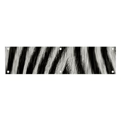 Zebra Texture, Zebra Wool, White Black Background Banner And Sign 4  X 1 