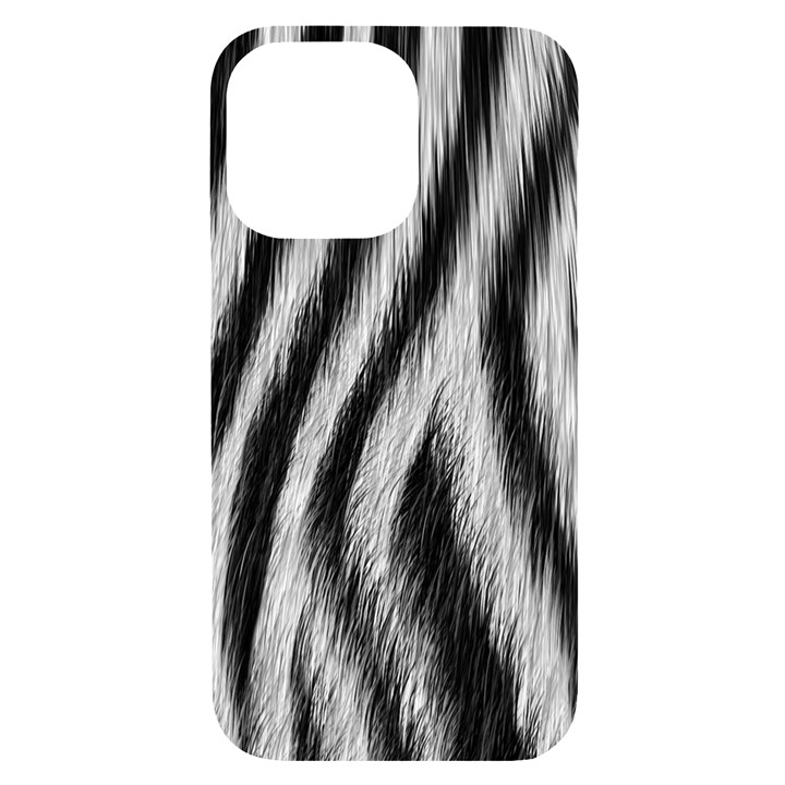 Zebra Texture, Zebra Wool, White Black Background iPhone 14 Pro Max Black UV Print Case