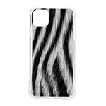 Zebra Texture, Zebra Wool, White Black Background iPhone 11 Pro Max 6.5 Inch TPU UV Print Case Front