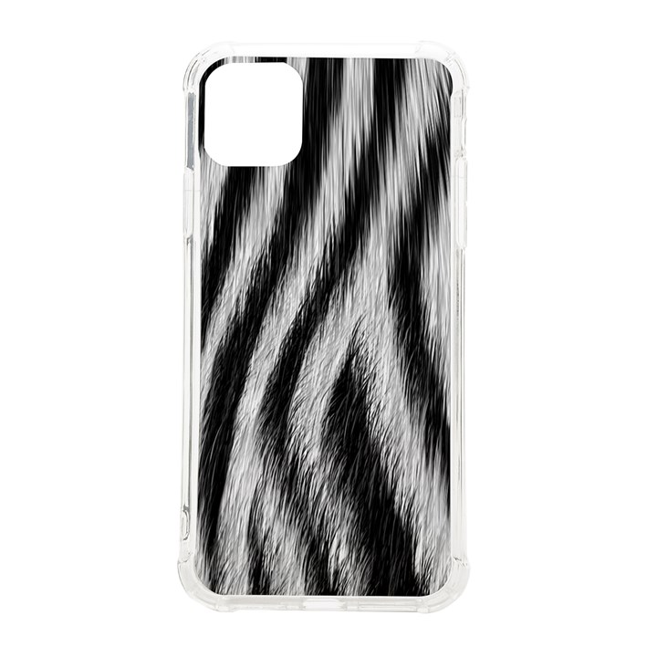 Zebra Texture, Zebra Wool, White Black Background iPhone 11 Pro Max 6.5 Inch TPU UV Print Case