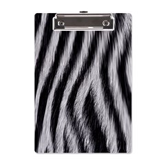 Zebra Texture, Zebra Wool, White Black Background A5 Acrylic Clipboard by kyorashop23