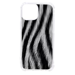 Zebra Texture, Zebra Wool, White Black Background Iphone 13 Mini Tpu Uv Print Case by kyorashop23