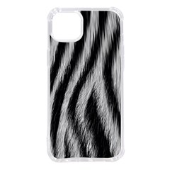 Zebra Texture, Zebra Wool, White Black Background Iphone 14 Plus Tpu Uv Print Case by kyorashop23