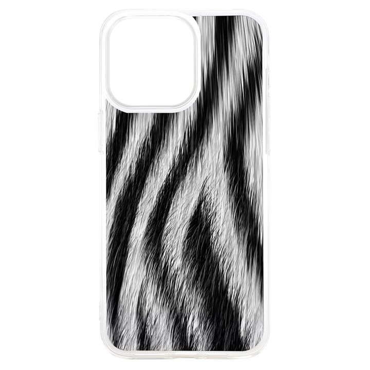 Zebra Texture, Zebra Wool, White Black Background iPhone 15 Plus TPU UV Print Case