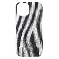 Zebra Texture, Zebra Wool, White Black Background Iphone 15 Plus Black Uv Print Pc Hardshell Case by kyorashop23