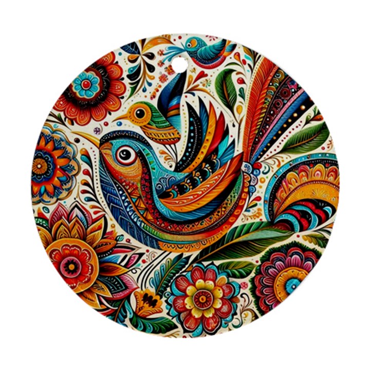 Madhubani Art A Ornament (Round)