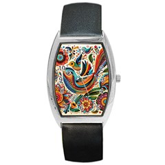 Madhubani Art A Barrel Style Metal Watch by BellaVistaTshirt02