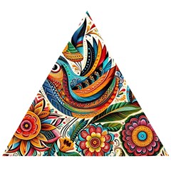 Madhubani Art A Wooden Puzzle Triangle