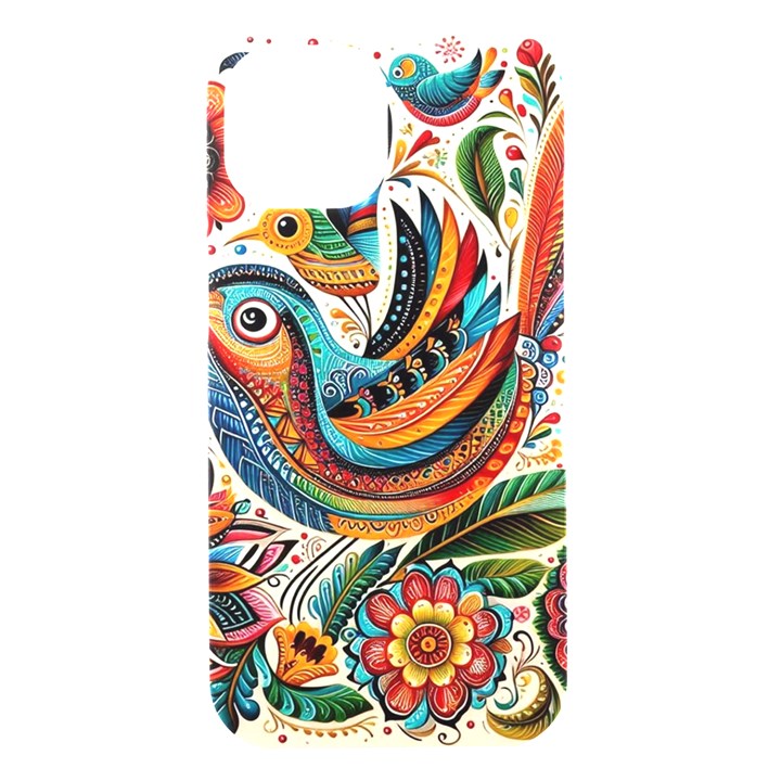 Madhubani Art A iPhone 15 Black UV Print PC Hardshell Case