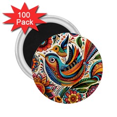 Madhubani Art A 2 25  Magnets (100 Pack) 