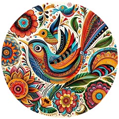 Madhubani Art A Wooden Puzzle Round