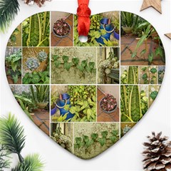 Garden Sanctuary Photo Collage Print Ornament (heart)