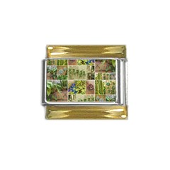 Garden Sanctuary Photo Collage Print Gold Trim Italian Charm (9mm) by dflcprintsclothing