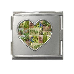 Garden Sanctuary Photo Collage Print Mega Link Heart Italian Charm (18mm) by dflcprintsclothing