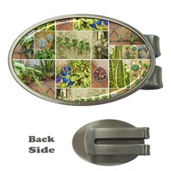 Garden Sanctuary Photo Collage Print Money Clips (oval)  by dflcprintsclothing