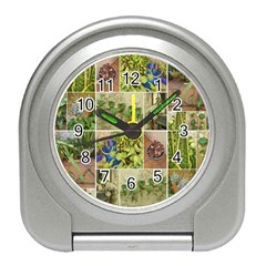 Garden Sanctuary Photo Collage Print Travel Alarm Clock by dflcprintsclothing